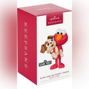 Hallmark 2022 Elmo And His Puppy Tango Sesame Street Christmas Keepsake Ornament